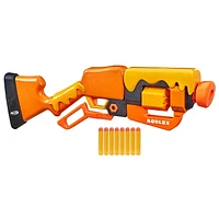 Nerf Roblox Adopt Me!: BEES! Lever Action Dart Blaster, Rotating 8-Dart Drum, 8 Nerf Elite Darts, Code To Unlock In-Game Virtual Item