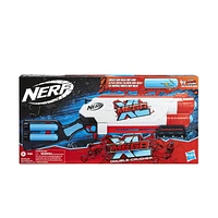 Nerf Mega XL Double Crusher Blaster, Largest Nerf Mega Darts Ever, 4 Nerf Mega XL Whistler Darts,Onboard Dart Storage