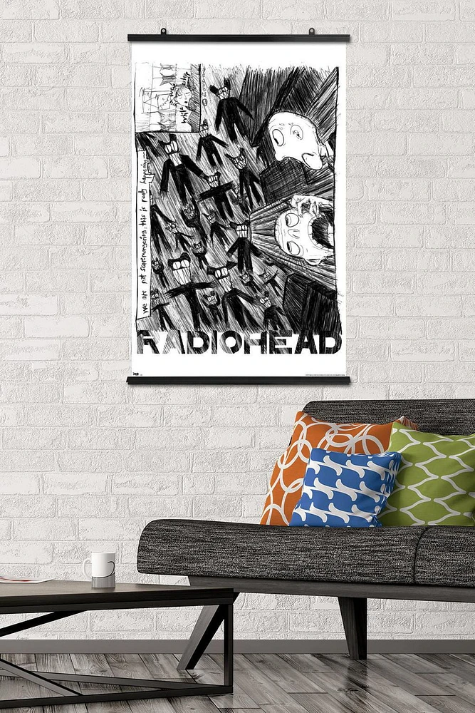 Radiohead - Scribble Wall Poster, 14.725" x 22.375" Framed