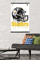 NFL Pittsburgh Steelers - Drip Helmet 20 Wall Poster, 22.375" x 34" Framed