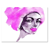 Designart Afro American Woman Fashion Portrait Canvas Wall Art