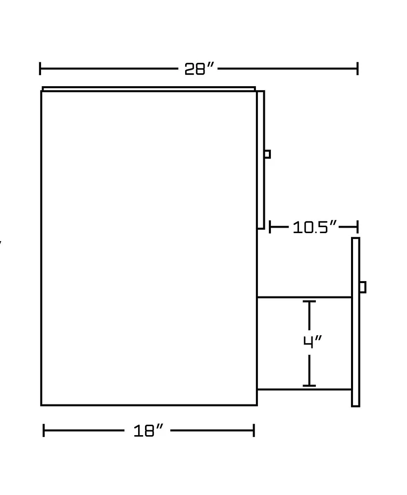 American Imaginations 35-in. W Vanity Base AI-605