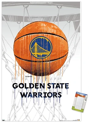 NBA Golden State Warriors - Drip Ball 20 Wall Poster, 22.375" x 34"