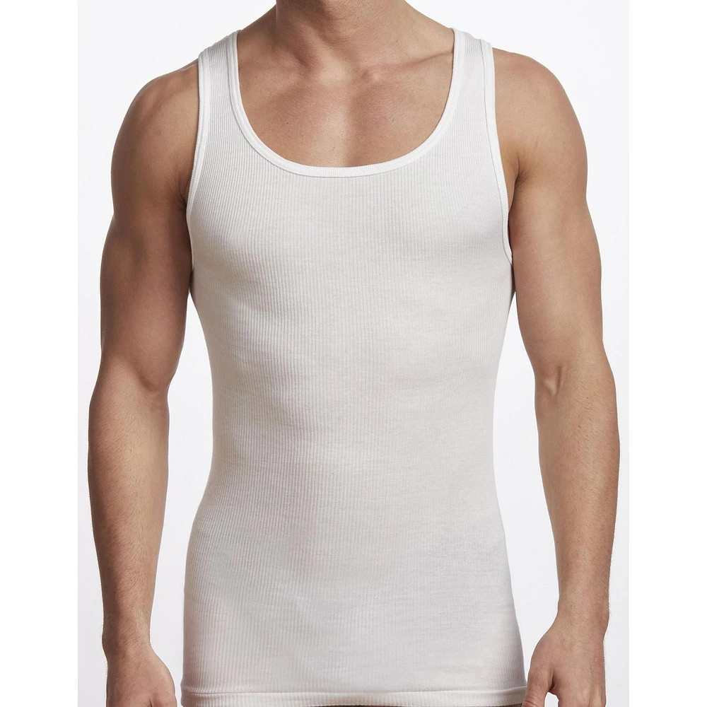 Stanfield's Men's Premium 100% Cotton Athletic Tank Undershirt - 2 Pack