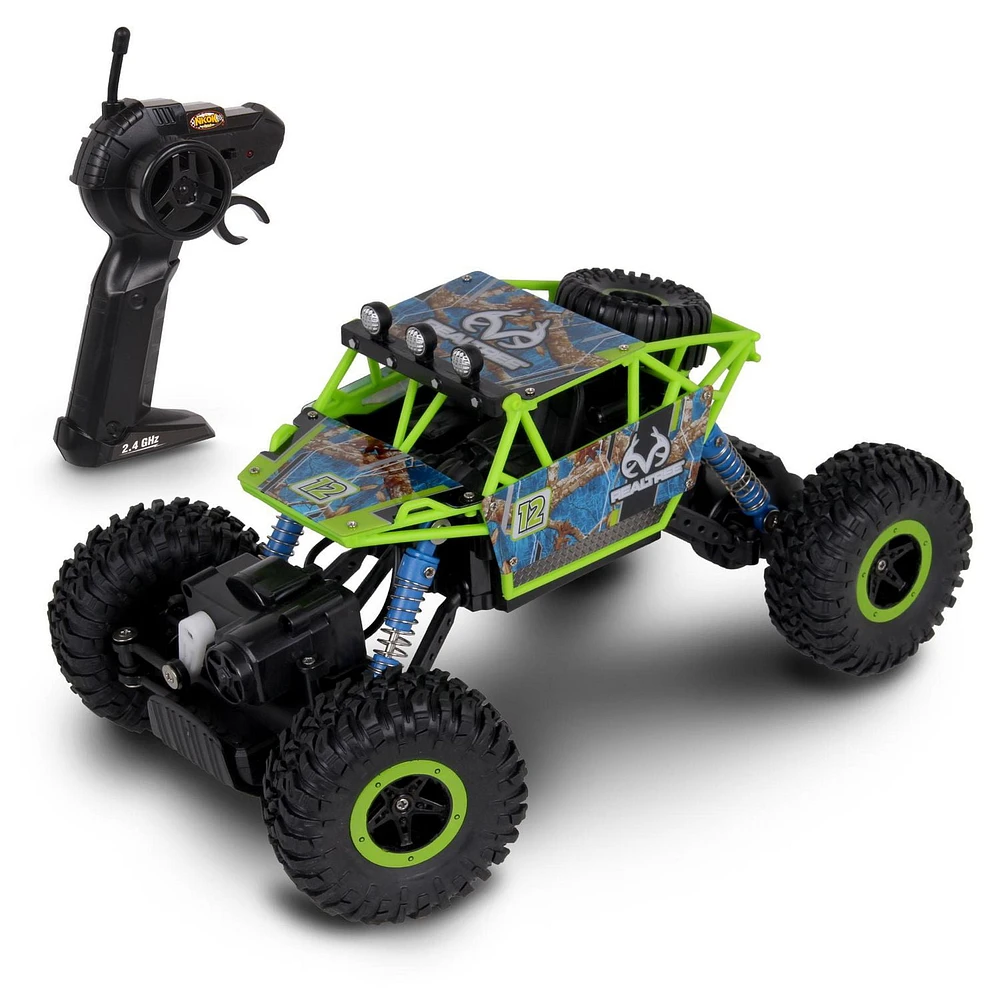 NKOK 2.4GHz RealTree Rock Crawler 1/16 Scale RC Toy (Edge - Blue)