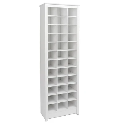 Prepac Space-Saving White Shoe Storage Cabinet