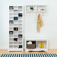 Prepac Space-Saving White Shoe Storage Cabinet