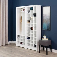 Prepac Space-Saving White Shoe Storage Cabinet