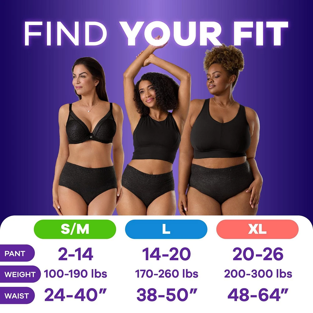 Culottes d’incontinence de nuit pour adultes Always Discreet, pour femmes, protègent jusqu’à 100% contre les fuites urinaires, taille P/M, 14culottes 14CT