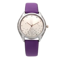 Ladies  purple strap Watch and Necklace