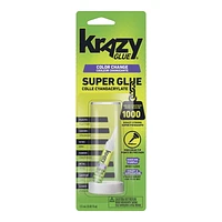 Krazy Glue Colour Changing Super Glue, Precision Tip, 1.9 mL, Goes on Purple, Dries Clear