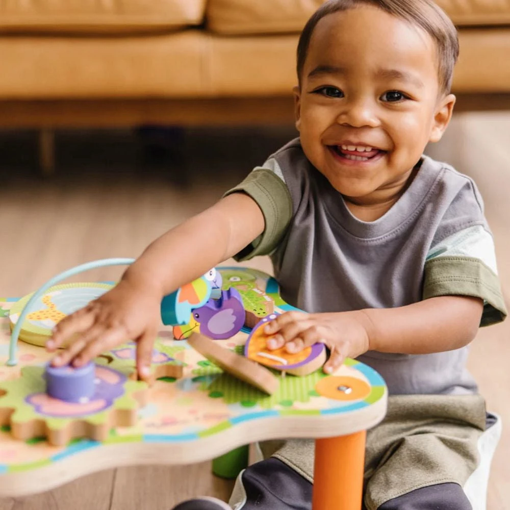 Melissa & Doug First Play Jungle Wooden Activity Table, Baby and Toddler Toy