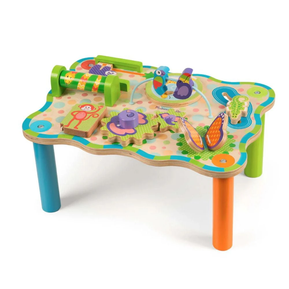 Melissa & Doug First Play Jungle Wooden Activity Table, Baby and Toddler Toy