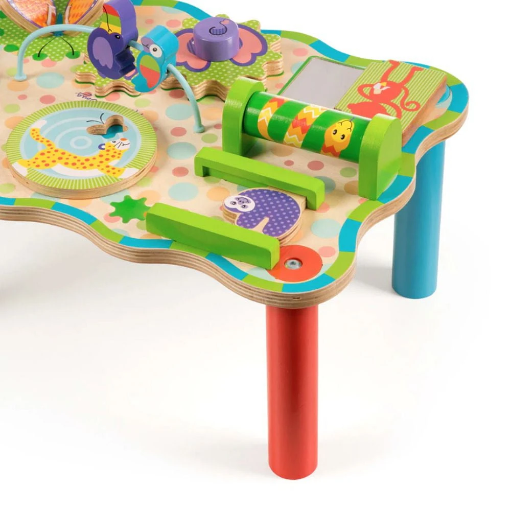 Melissa & Doug First Play Jungle Wooden Activity Table, Baby and Toddler Toy