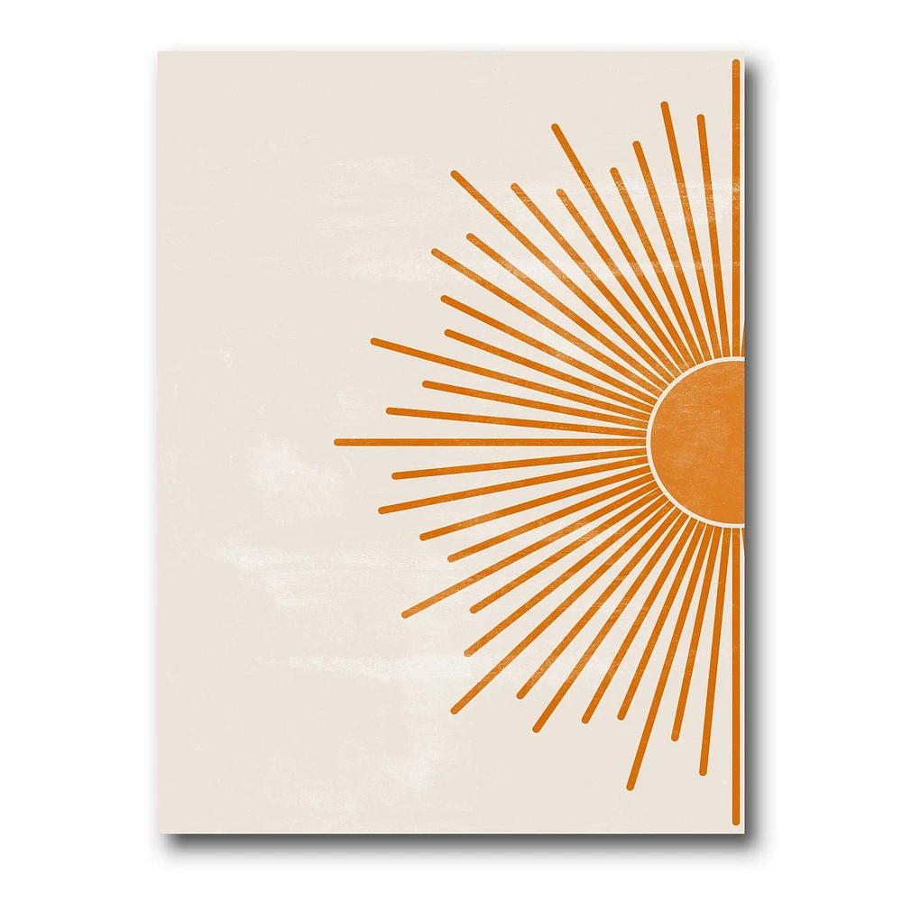 Designart Orange Sun Print I Canvas Wall Art