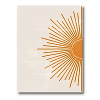 Designart Orange Sun Print I Canvas Wall Art