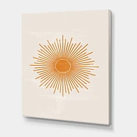 Designart Orange Sun Print II Canvas Wall Art