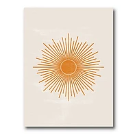 Designart Orange Sun Print II Canvas Wall Art