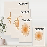 Designart Orange Sun Print II Canvas Wall Art