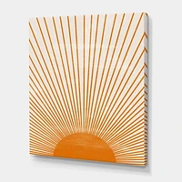 Designart Orange Sun Print III Canvas Wall Art