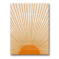 Designart Orange Sun Print III Canvas Wall Art