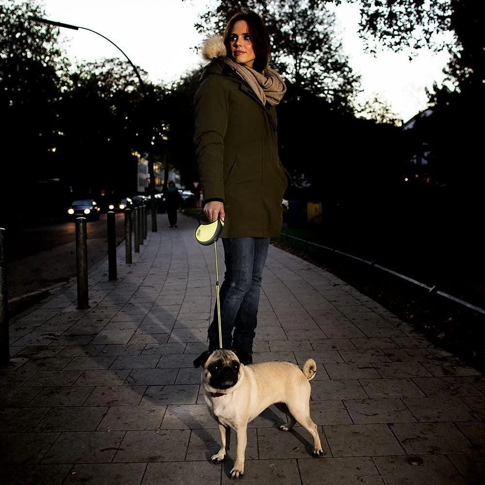 Flexi Neon Reflective 5m Retractable Dog Leash