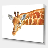 Designart Portrait of A Giraffe IX Canvas Wall Art