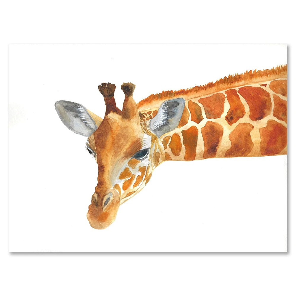 Designart Portrait of A Giraffe IX Canvas Wall Art