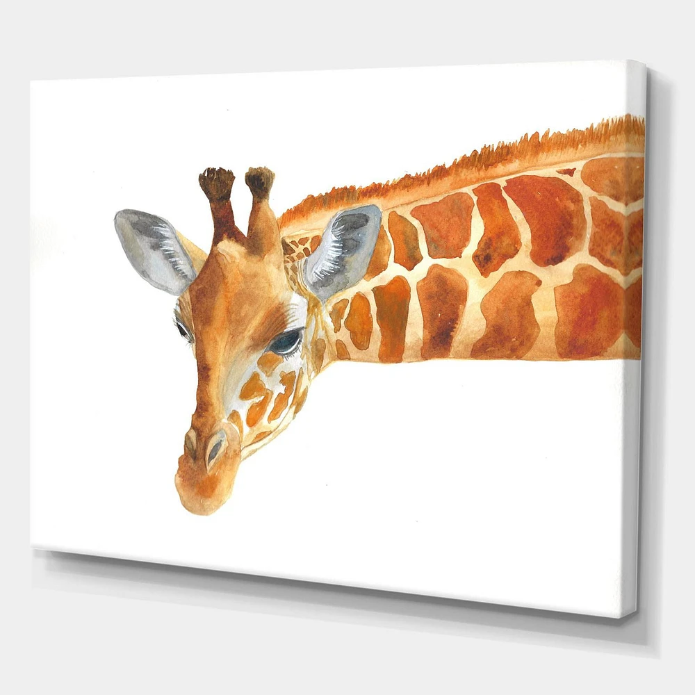 Designart Portrait of A Giraffe IX Canvas Wall Art