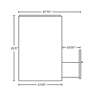 61.5-in. W Wall Mount White Vanity Set For 1 Hole Drilling  AI-8483