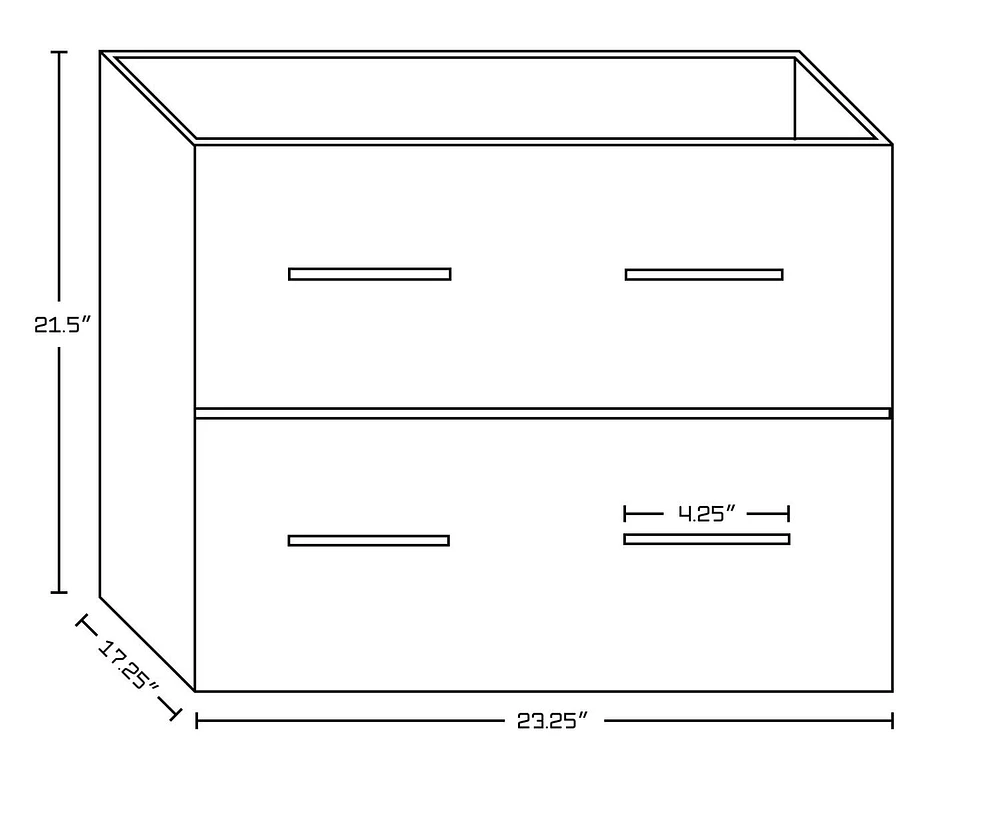 61.5-in. W Wall Mount White Vanity Set For 1 Hole Drilling  AI-8483