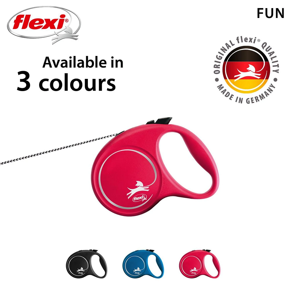 Flexi FUN Extra Small 3m Cord Retractable Dog Leash, 3m/10 ft Retractable