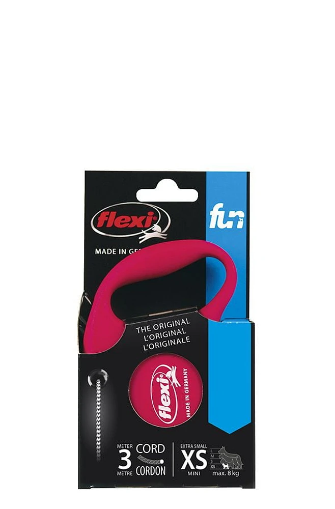 Flexi FUN Extra Small 3m Cord Retractable Dog Leash, 3m/10 ft Retractable