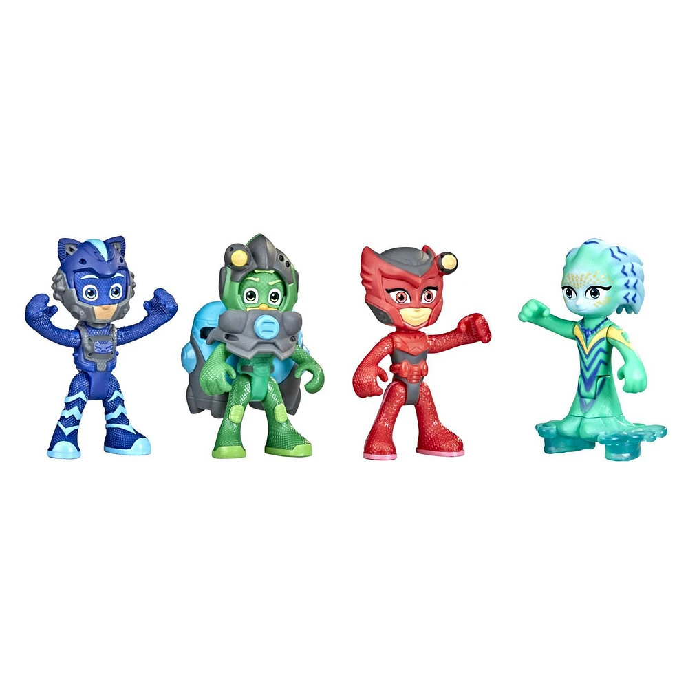 PJ Masks Underwater Heroes Dive Time Mission Action Figure Set, Preschool Toy with 4 PJ Masks Figures