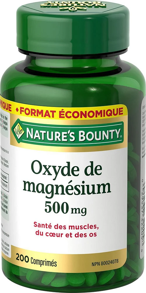 Magnesium Oxide, 200 Tablets