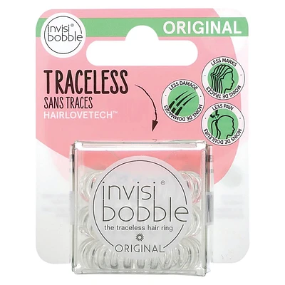 Invisibobble The Traceless 3 Pack Clear Hair Rings