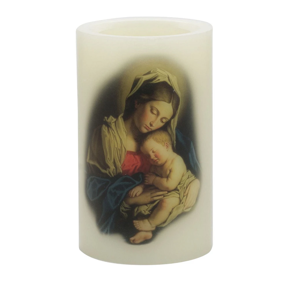 Inglow 5" Tall Sacred Heart LED Candle