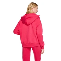 Haut à capuchon surdimensionné zippé sur la longueur No Boundaries pour femmes Tailles TP–TTG