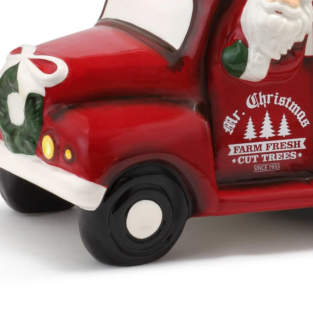 Mr. Christmas 10.5" Lit Nostalgic Ceramic Truck with Tree