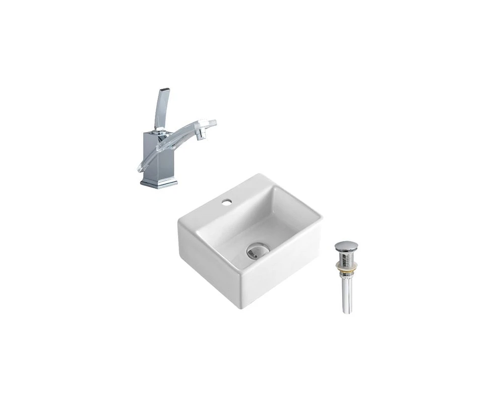 DROP Bath and Kitchen DR091323 Bathroom Vessel Sink Set