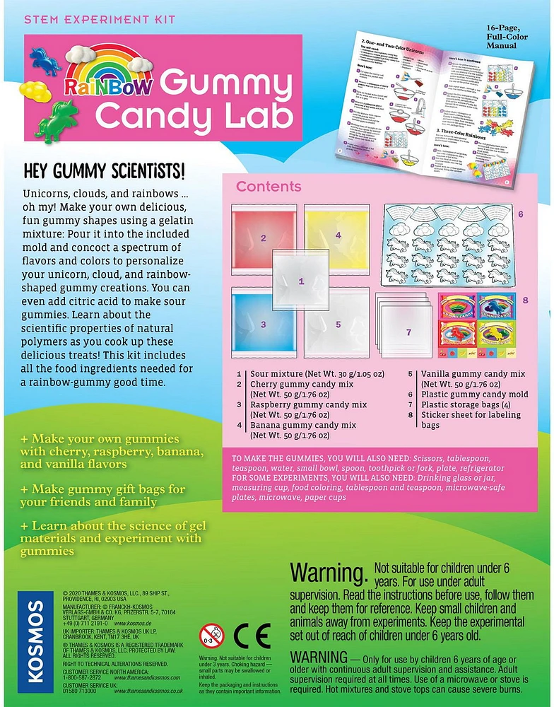 Rainbow Gummy Candy Lab, Make Gummy Candies!