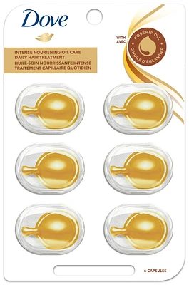 Dove Huile-Soin Nourrissante Intense Traitement Capillarie Quotidien - avec d'huile d'églantier 6x1ml