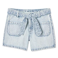 Short en denim avec ceinture George pour filles Tailles 4-16