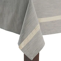 Better Homes & Gardens Grey Fringe Cotton Tablecloth 70" Round - 100% Cotton, 100% Cotton