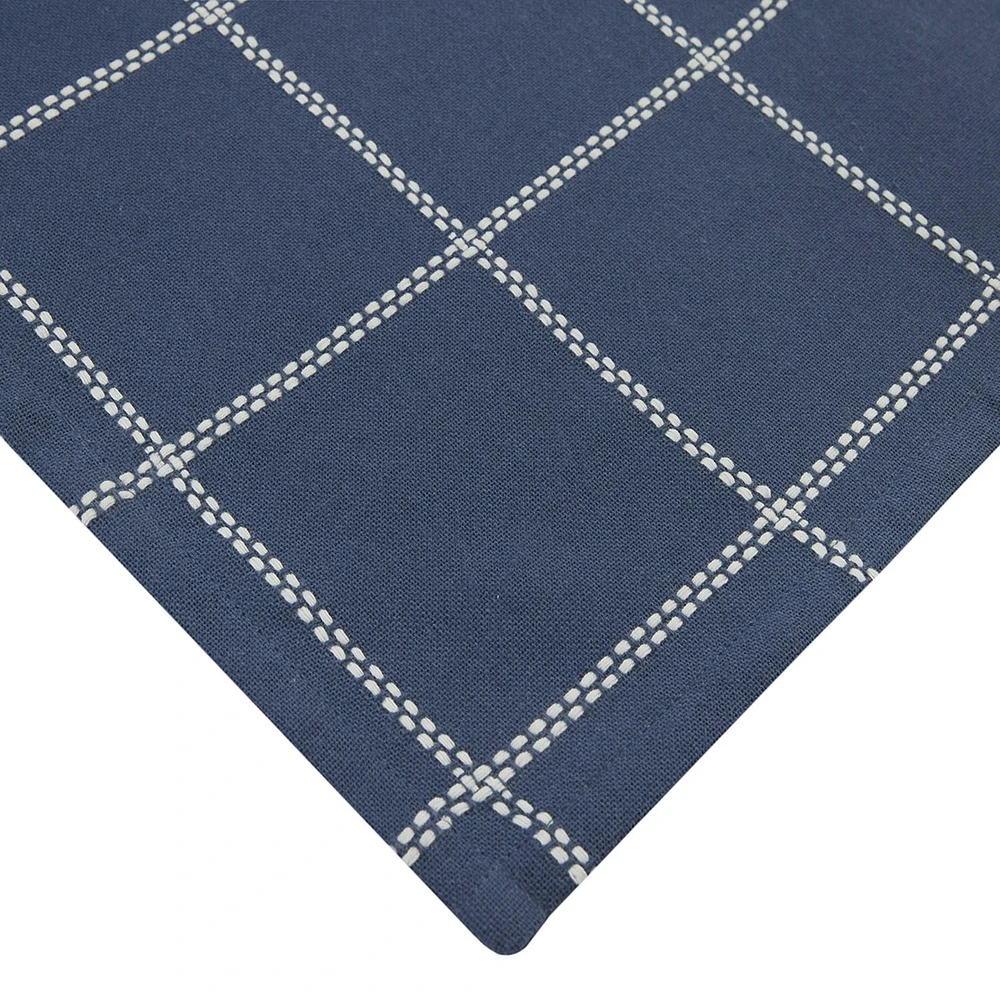 Better Homes & Gardens Woven Jamey Table Throw - 50" x 50" - Washed Indigo - 100% Cotton, 100% Cotton, 50X50