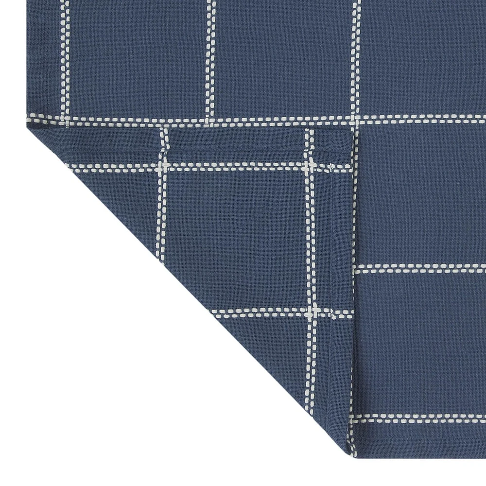 Better Homes & Gardens Woven Jamey Table Throw - 50" x 50" - Washed Indigo - 100% Cotton, 100% Cotton, 50X50