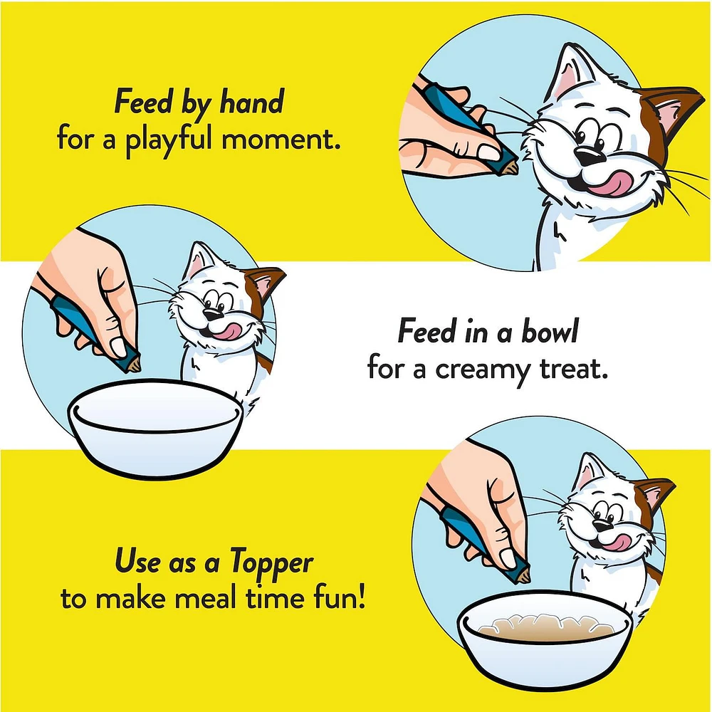 Temptations Creamy Puree Tuna Lickable Adult Cat Treats, 4x12g