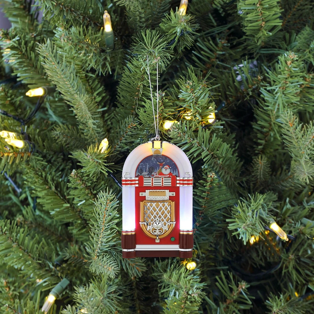 Mr. Christmas Mini Jukebox Ornament White