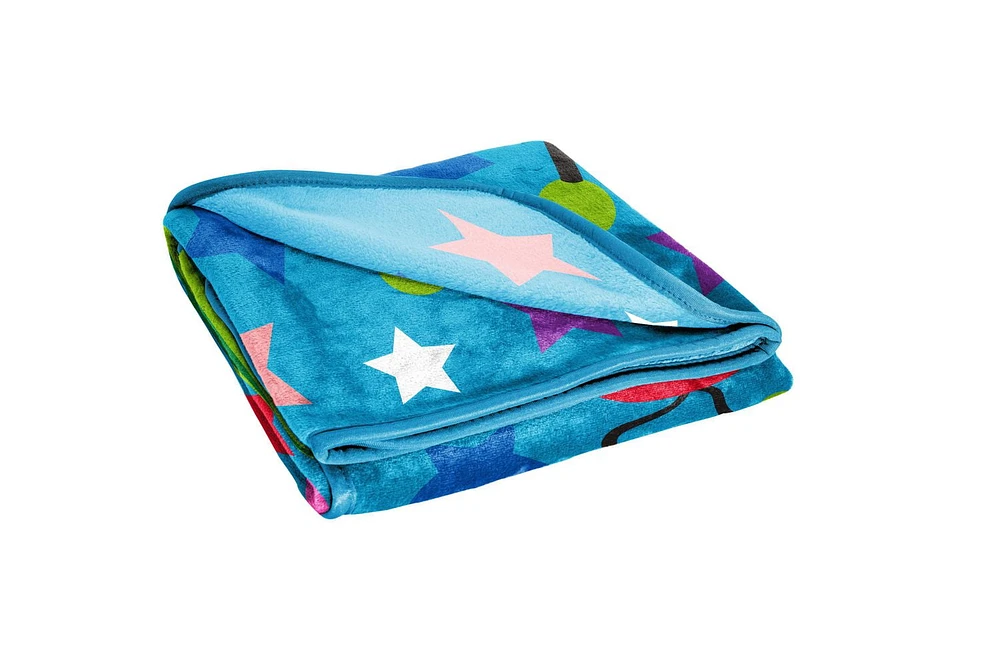 CoComelon 'Stars' Silk Touch Fleece Throw, Microfiber