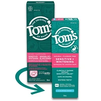 Tom’s of Maine PureActiv Sensitive + Whitening Fluoride Free Toothpaste, Calming Mint, Tom’s of Maine Toothpaste